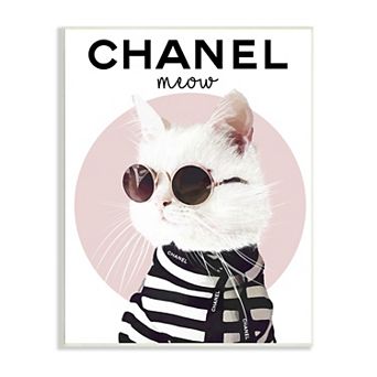 Stupell Home Decor Chic Cat Fashion Plaque Wall Art