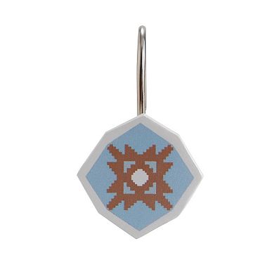 Bearpaw Adriel Southwestern Printed Rust Shower Curtain Set