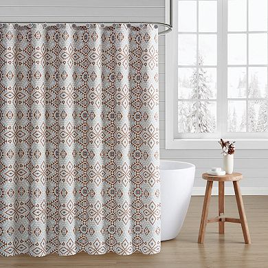 Bearpaw Adriel Southwestern Printed Rust Shower Curtain Set
