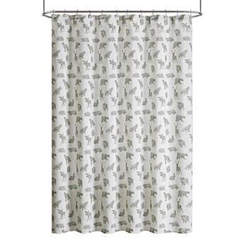 Bearpaw Myla Woodland Printed Shower Curtain Set