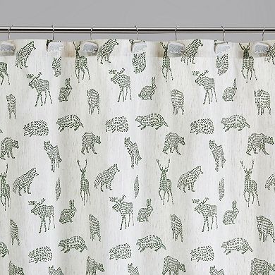 Bearpaw Myla Woodland Printed Shower Curtain Set