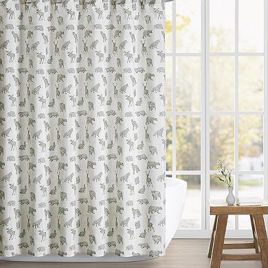 Bearpaw Myla Woodland Printed Shower Curtain Set