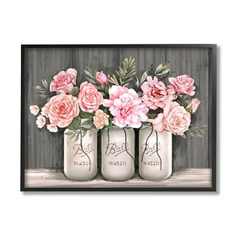 Stupell Home Decor Blossoming Pink Rose Bouquet Wall Art