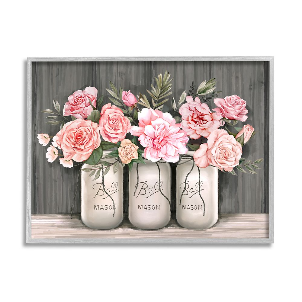 Stupell Home Decor Blossoming Pink Rose Bouquet Wall Art