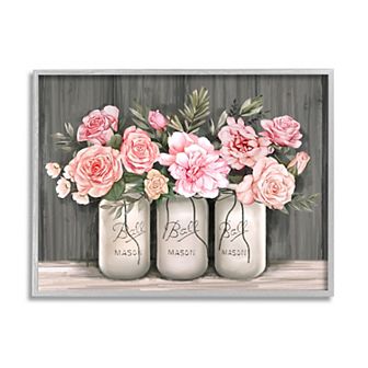 Stupell Home Decor Blossoming Pink Rose Bouquet Wall Art