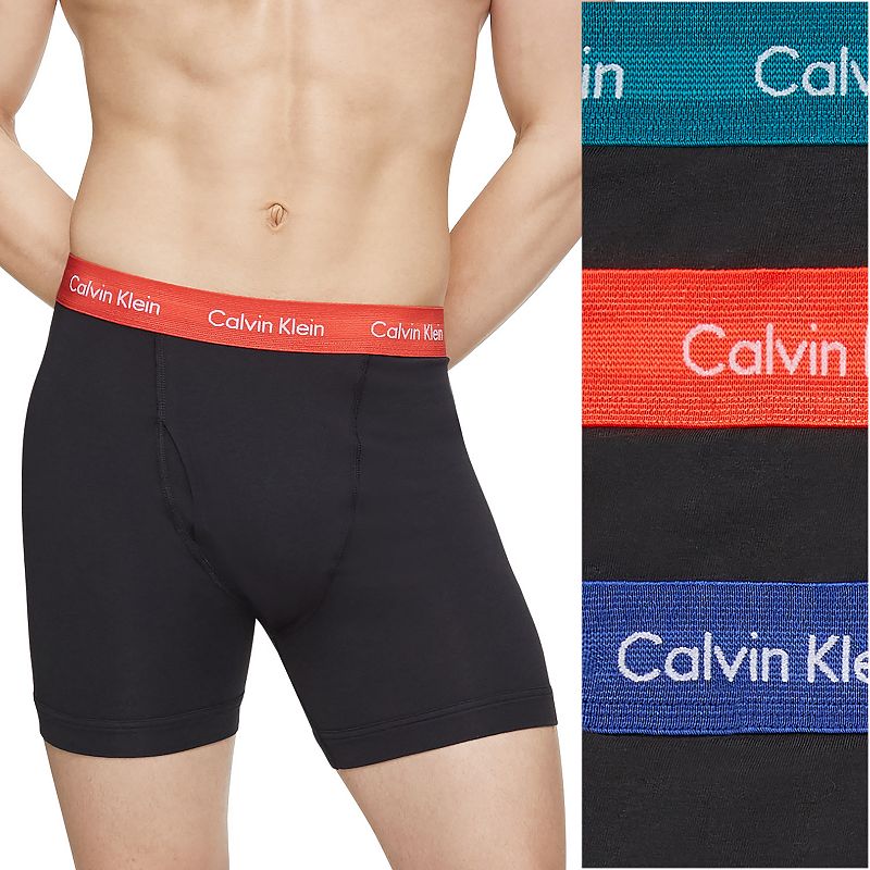 UPC 790812736227 product image for Men's Calvin Klein 3-pack Stretch Boxer Briefs, Size: Medium, Red Overfl | upcitemdb.com