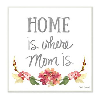 Stupell Home Decor Home's Where Mom Is Sentiment Wall Art