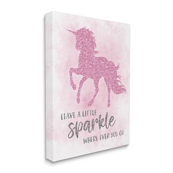 Stupell Home Decor Leave A Little Sparkle Unicorn Wall Art