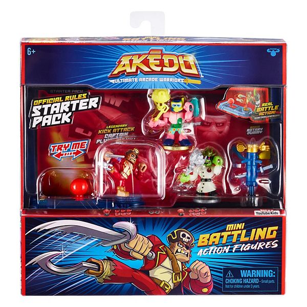  Akedo Ultimate Arcade Warriors Bundle - Mini Battling Action  Figures for  Exclusive : Toys & Games