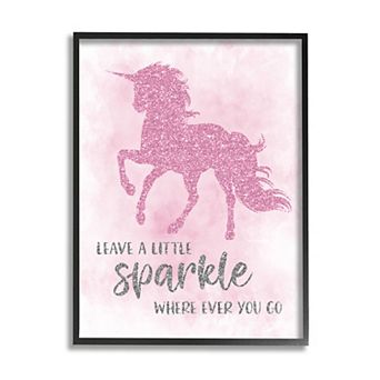 Stupell Home Decor Leave A Little Sparkle Unicorn Wall Art