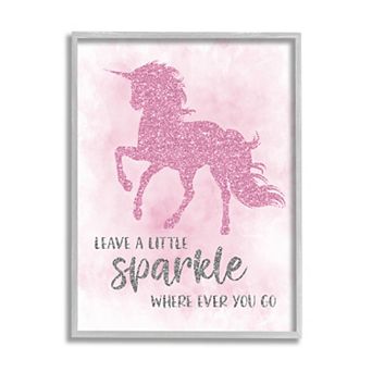 Stupell Home Decor Leave A Little Sparkle Unicorn Wall Art