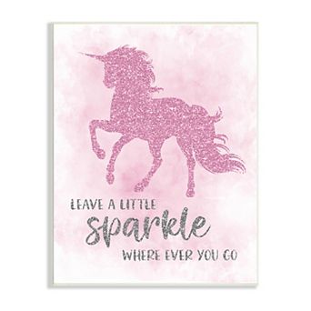 Stupell Home Decor Leave A Little Sparkle Unicorn Wall Art