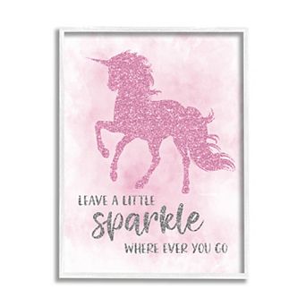 Stupell Home Decor Leave A Little Sparkle Unicorn Wall Art