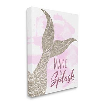 Stupell Home Decor Make A Splash Mermaid Fin Wall Art