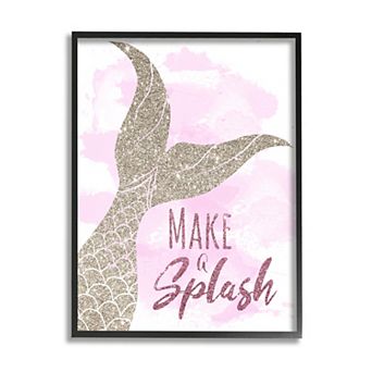 Stupell Home Decor Make A Splash Mermaid Fin Wall Art