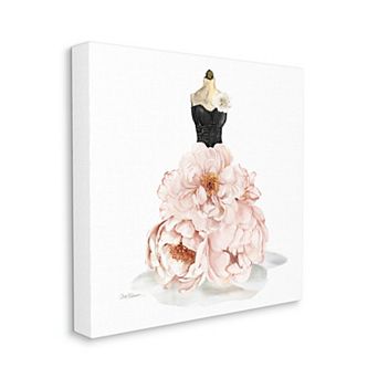 Stupell Home Decor Pink Peonies Floral Dress Wall Art
