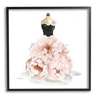 Stupell Home Decor Pink Peonies Floral Dress Wall Art