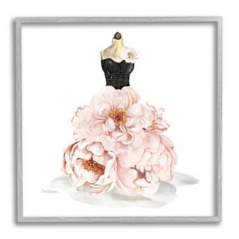 Stupell Home Decor Pink Peonies Floral Dress Wall Art