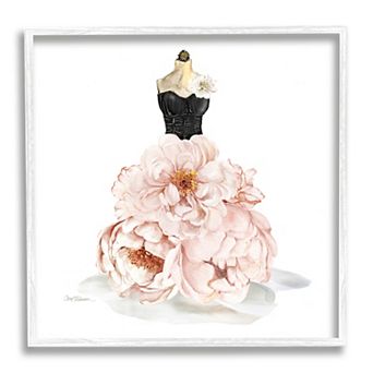 Stupell Home Decor Pink Peonies Floral Dress Wall Art