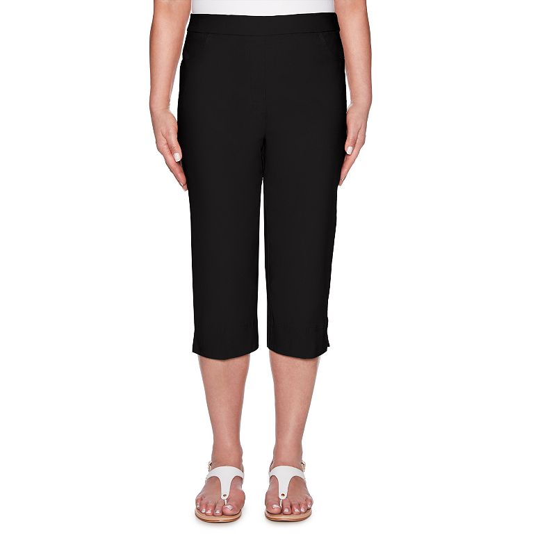 Petite Alfred Dunner Allure Capri Pants, Womens, Size: 12 Petite, Black