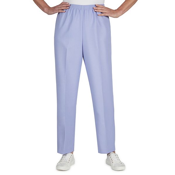 Alfred Dunner Womens Textured Proportioned Short Pant Casual Pants