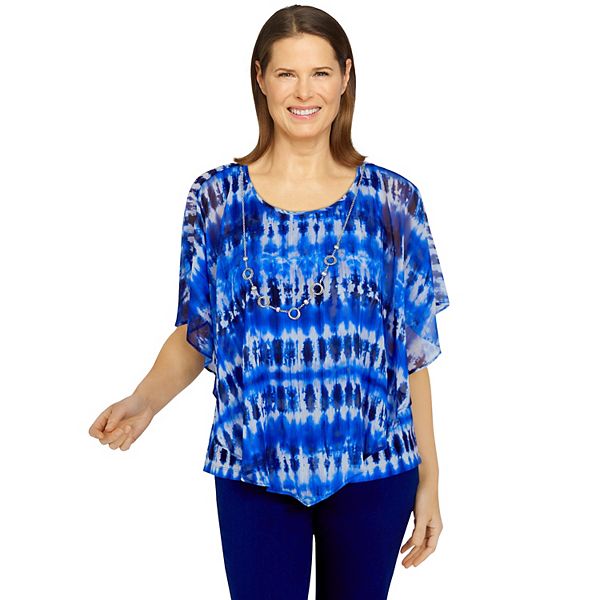 Plus Size Alfred Dunner Tie Dye Woven Top