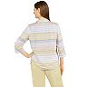 Plus Alfred Dunner Collared Stripe Woven Top