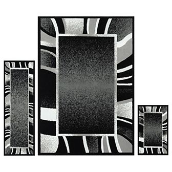Home Dynamix Ariana Konya Contemporary Border 3 pc Area Rug