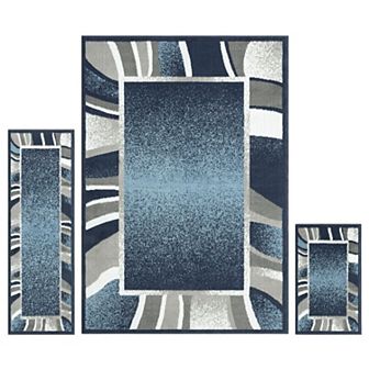 Home Dynamix Ariana Konya Contemporary Border 3 pc Area Rug