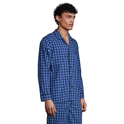 Big Tall Lands End Poplin Pajama Sleep Shirt