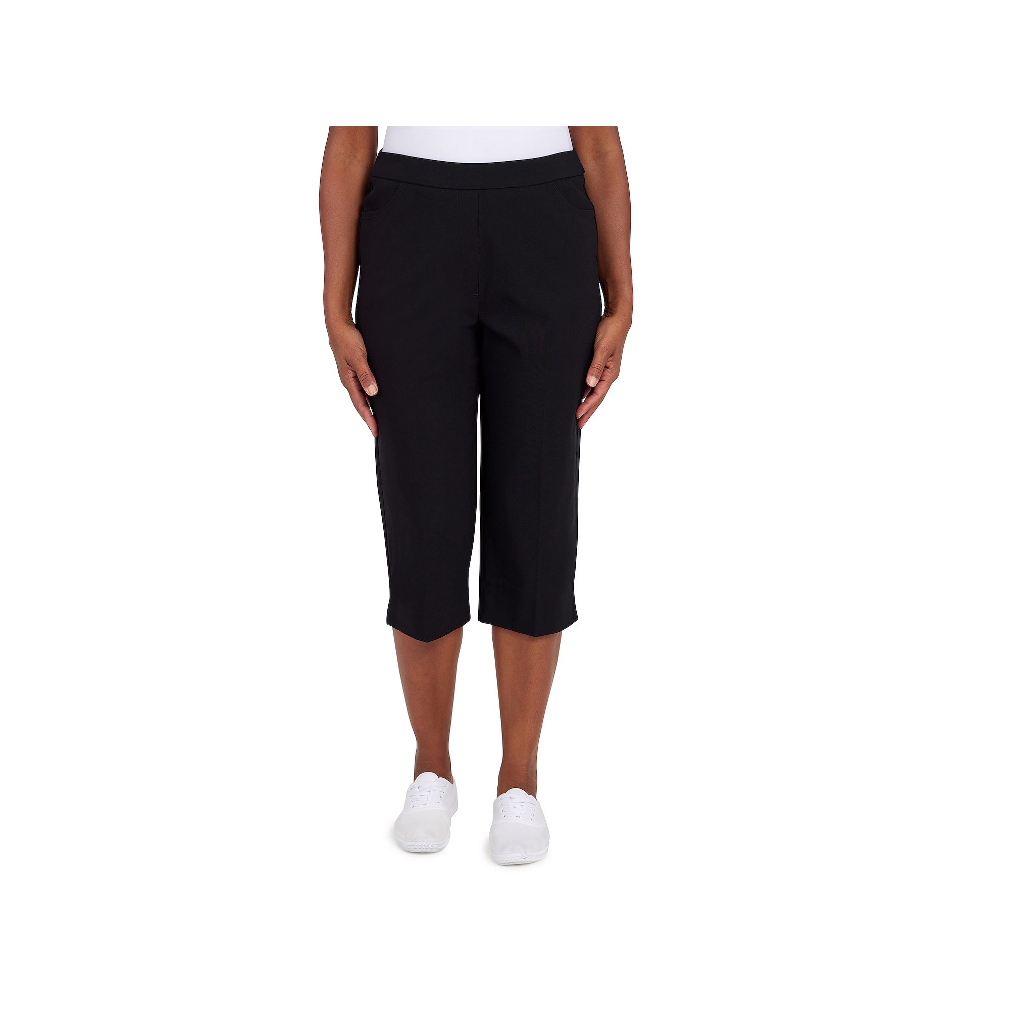 Womens Alfred Dunner Allure Capri Pants, Size: 8, Black