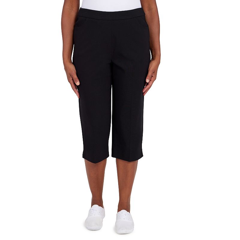 Womens Alfred Dunner Allure Capri Pants, Size: 12, Black