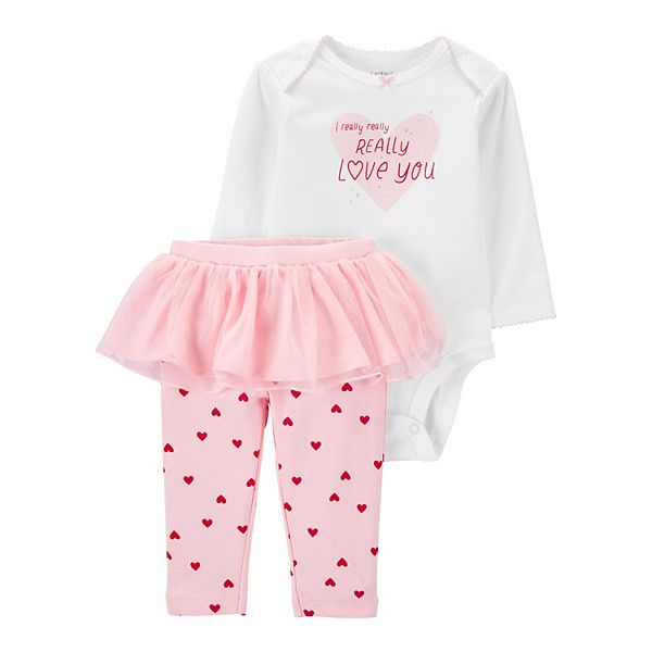 Baby Girl Carter S Really Love You Bodysuit Tutu Pants Set