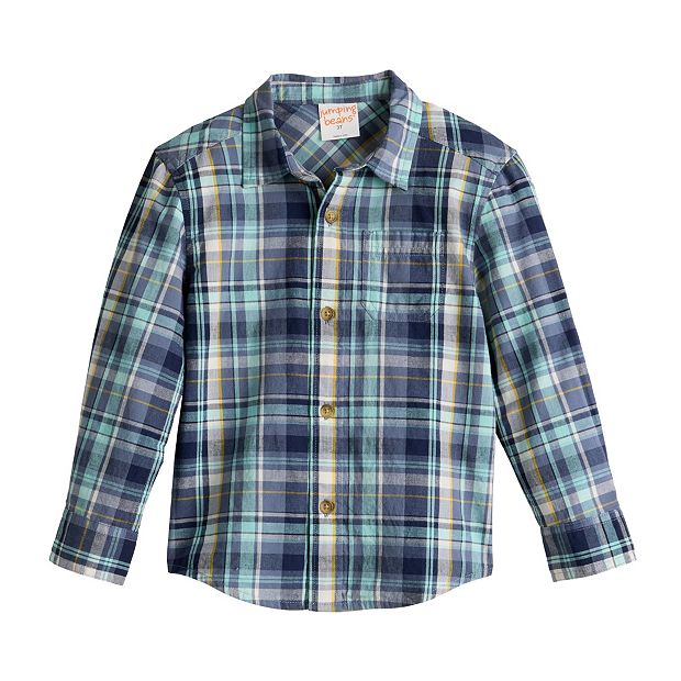 toddler boy long sleeve button down shirt