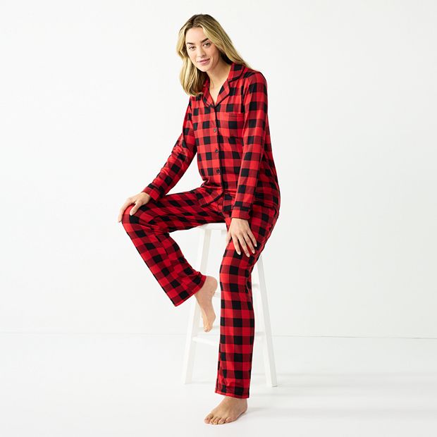 Women's Jammies For Your Families® Beary Cool Buffalo Check Pajama Set by Cuddl  Duds®