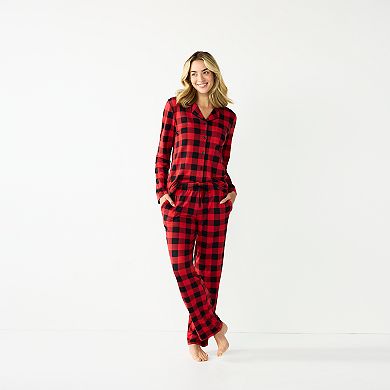 Women's Jammies For Your Families® Beary Cool Buffalo Check Pajama Set ...