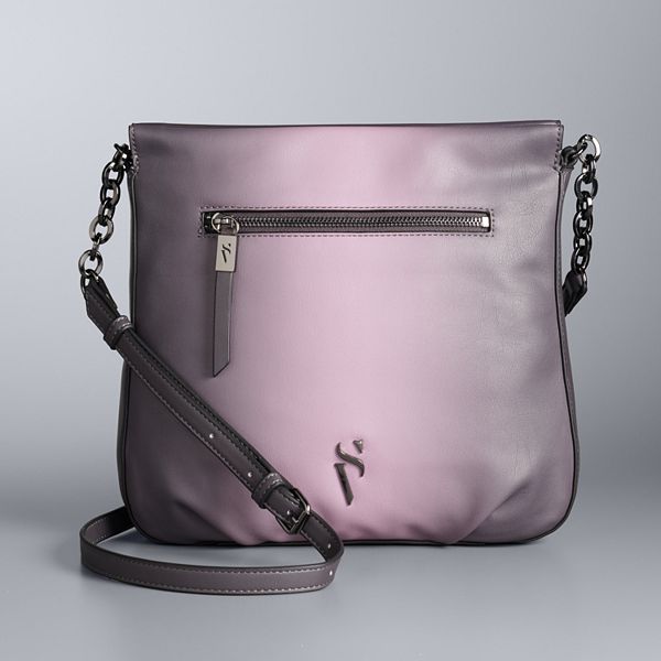 New Simply Vera Wang Signature Crossbody Bag Handbag Purse - Vineyard Ombré  