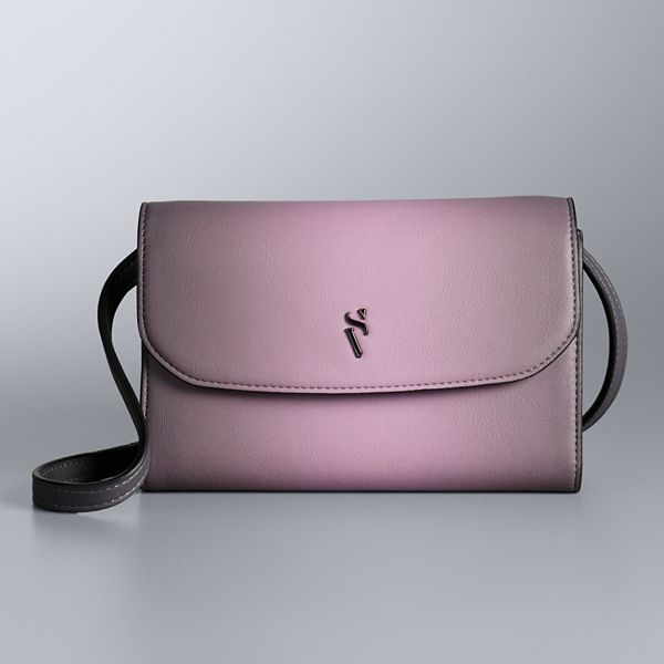 Simply Vera Vera Wang Signature Mini Crossbody Bag, Drk Purple