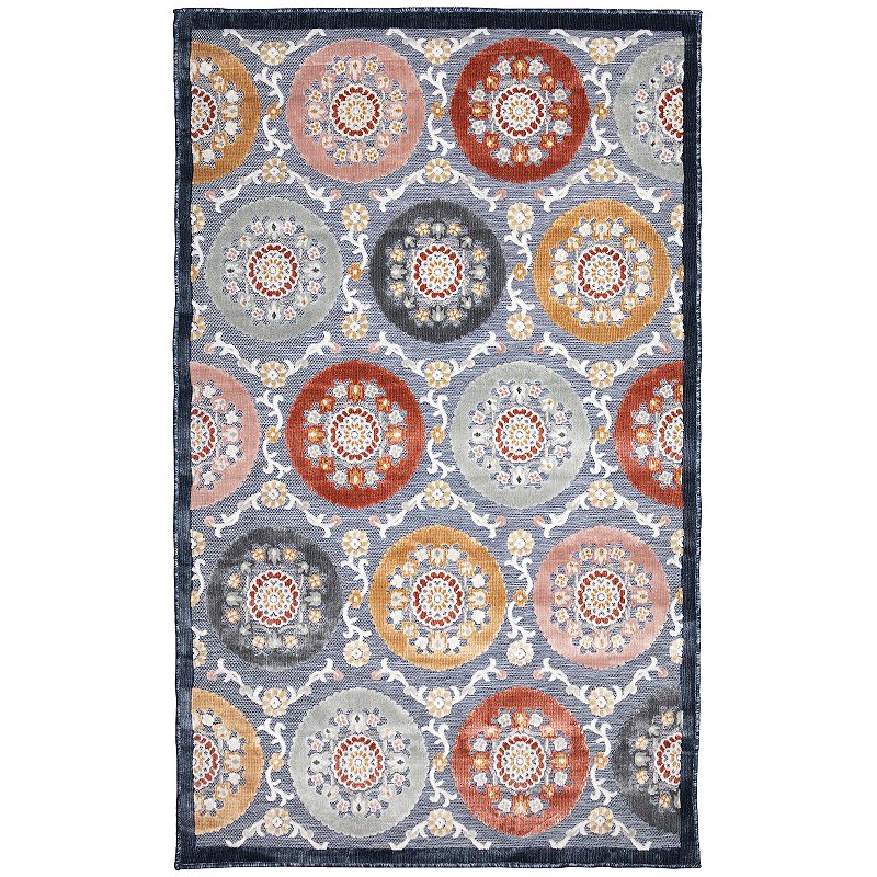 Liora Manne Canyon Suzanie Indoor/Outdoor Rug, Blue, 8X10 Ft