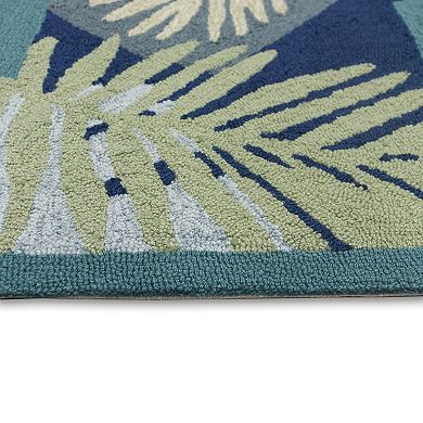 Liora Manne Capri Patchwork Palms Indoor/Outdoor Rug