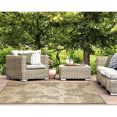 Liora Manne Carmel Sunflower Field Indoor/Outdoor Rug