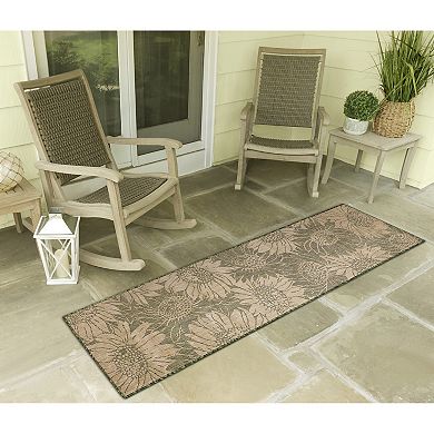 Liora Manne Carmel Sunflower Field Indoor/Outdoor Rug