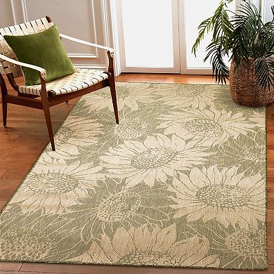 Liora Manne Carmel Sunflower Field Indoor/Outdoor Rug