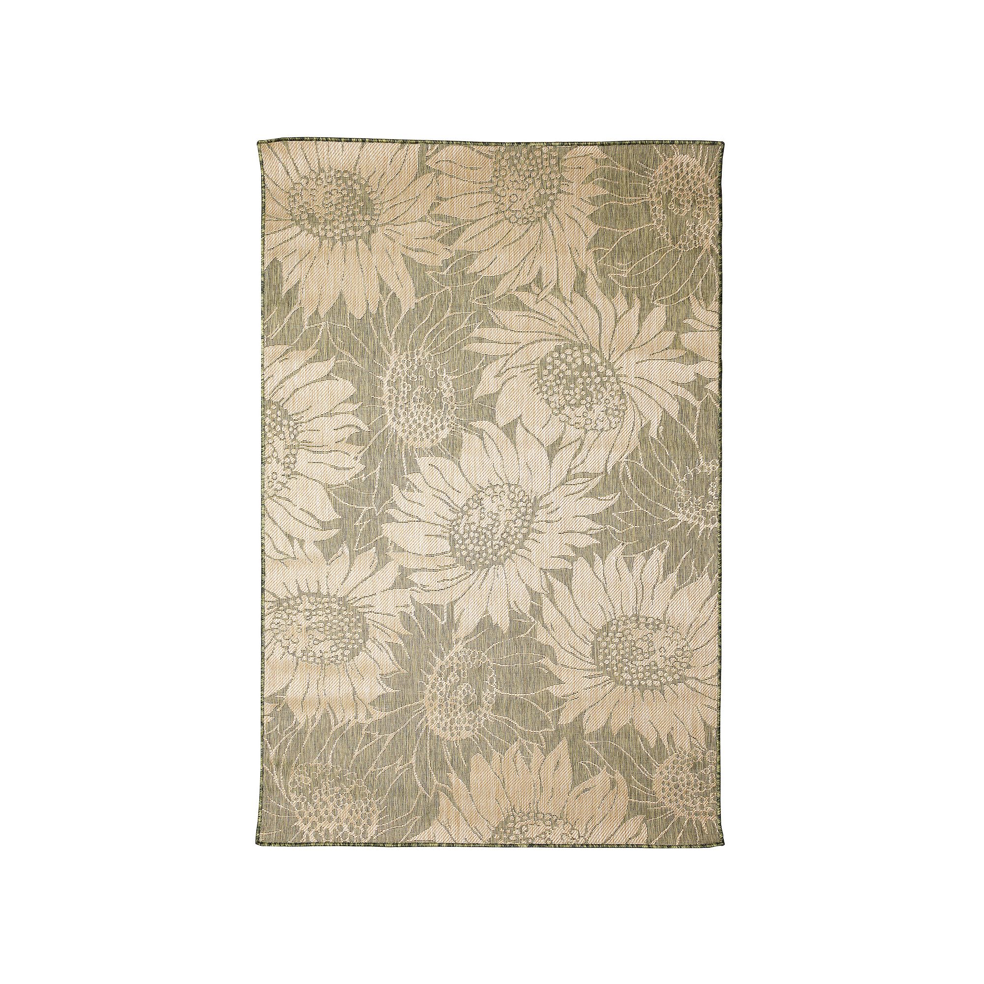Liora Manne Carmel Sunflower Field Indoor/Outdoor Rug, Green