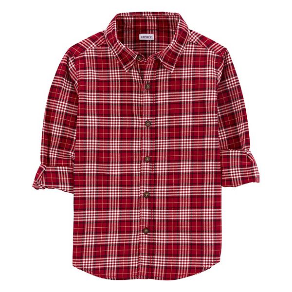 Boy's Plaid Shirts Both 4T Eddie Bauer & Carter's - Shirts & Tops