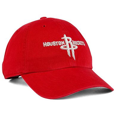 Men's '47 Red Houston Rockets Team Logo Clean Up Adjustable Hat