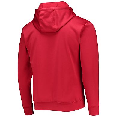 Men's New Era Red Tampa Bay Buccaneers Combine Authentic Hard Hash Pullover Hoodie