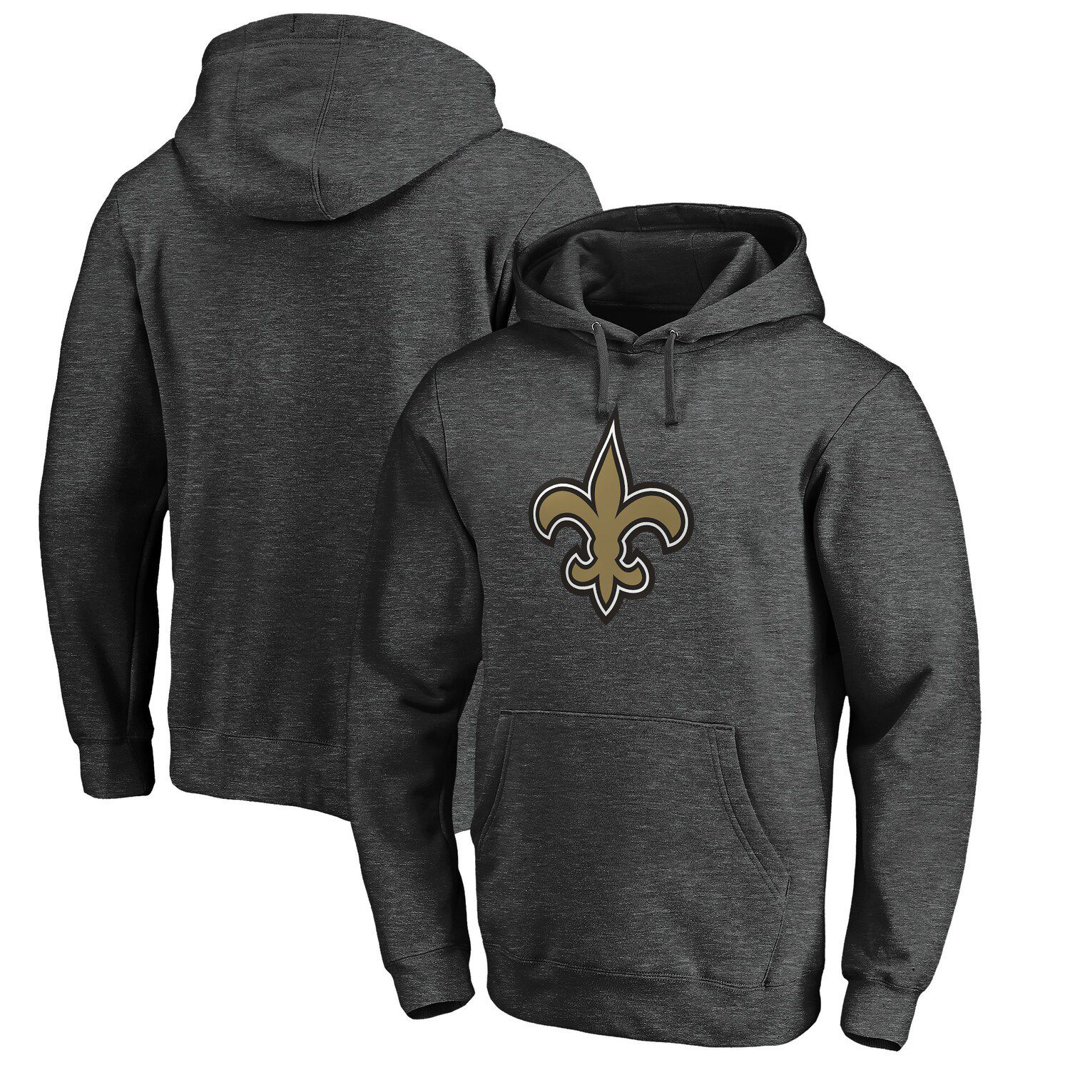 Men's Starter White/Black New Orleans Saints Thursday Night Gridiron Raglan Half-Zip Hooded Jacket