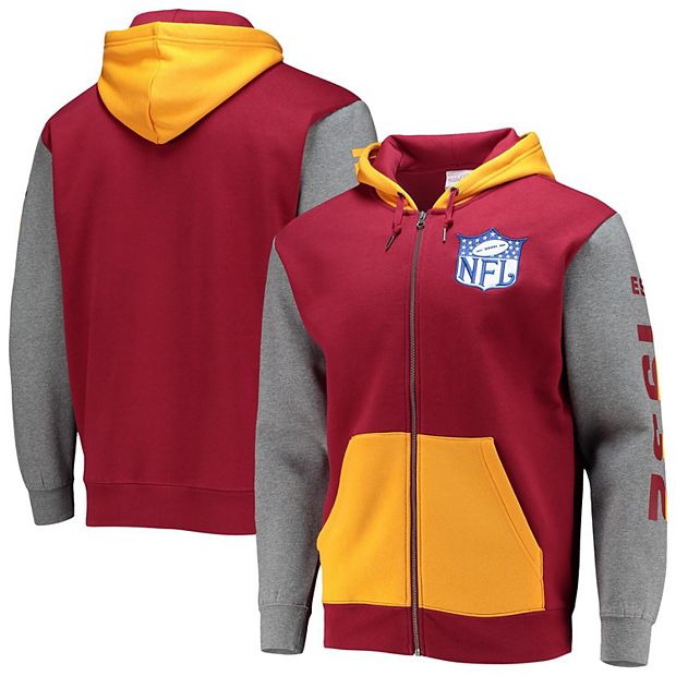 Men's Mitchell & Ness Burgundy Washington Football Team Full-Zip