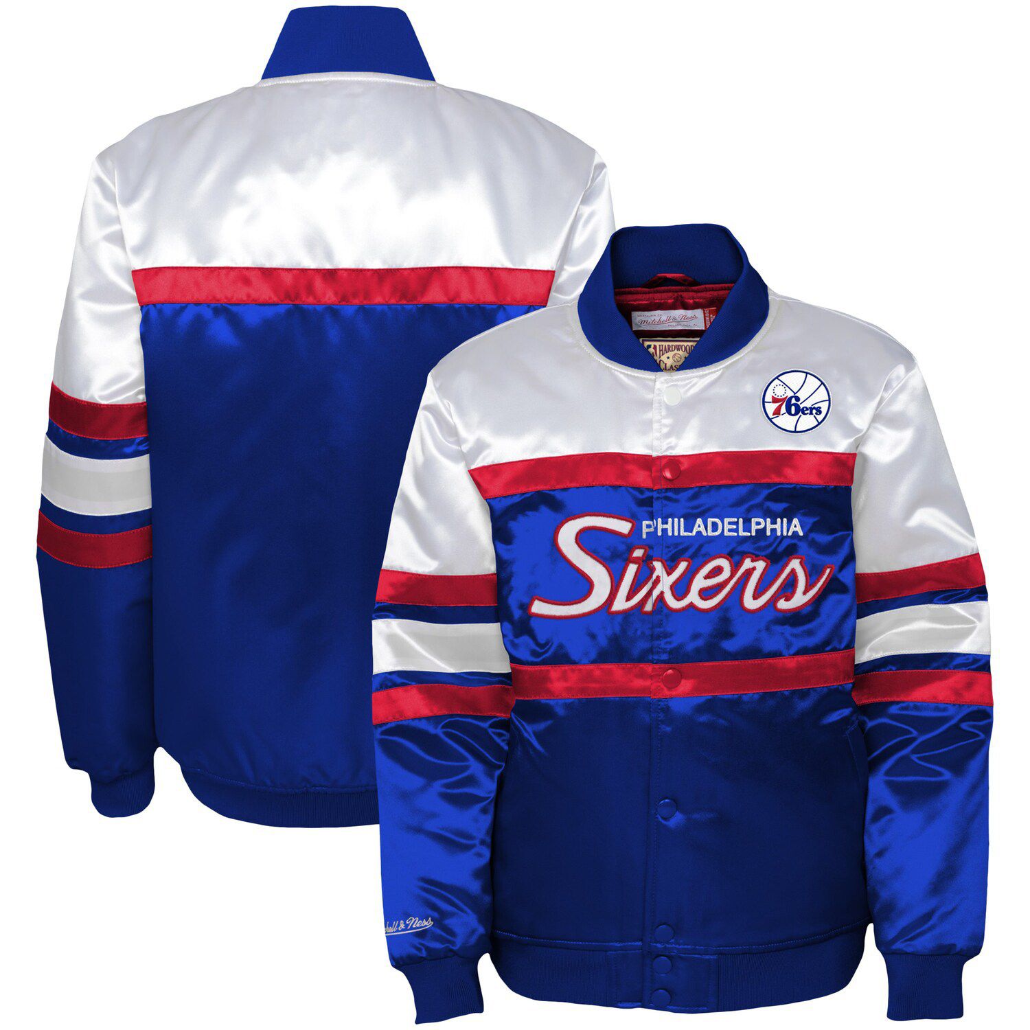 Men's Atlanta Braves Mitchell & Ness Royal Lightweight Satin Full-Snap  Jacket